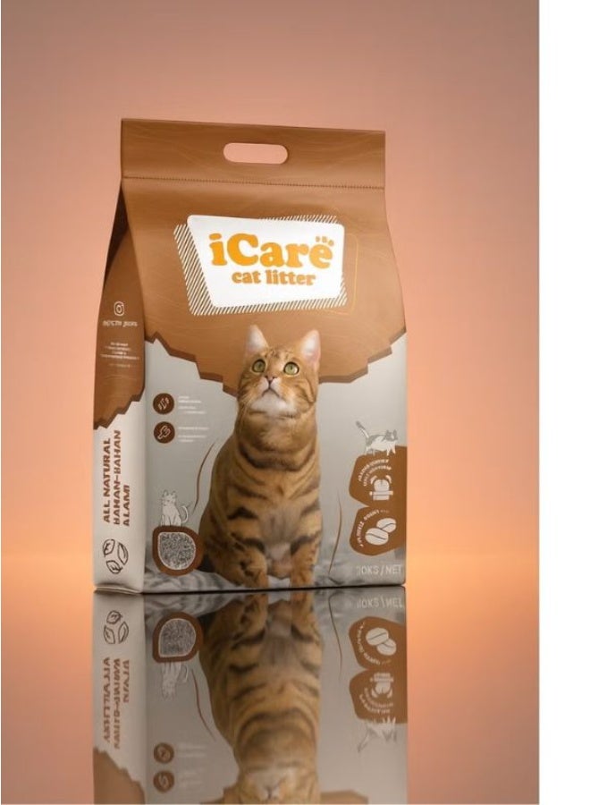 آي كير رمل قطط بنتونيت من آي كير - بنكهة القهوة - 5 لتر - Image 4